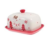 Ceramic Butter Dish with Lid Elegant Airtight Butter Keeper for Countertop, Modern Cheese Dessert Tray Restaurant and Home Use