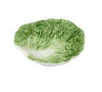 Ceramic Cabbage Leaf Dish | Green Leaf Serving Bowl for Snacks & Nibbles | Decorative Nature-Inspired Cabbage Plate - 15cm