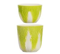 Ceramic Cabbage Tea Mug - Kung Fu Style Beverage Cup, Artistic Coffee Chocolate Holder, Decorative Drinkware Accent | Charming Tea Serving Cup for Study Bedroom Living Room Display