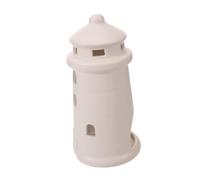 Ceramic Candle Holder Lighthouse with Hollow Design for Shelf Display