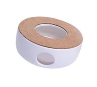 Ceramic Candle Holder Tea Heater round White Ceramic