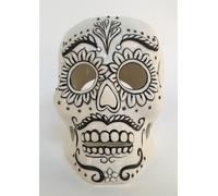 Ceramic Candle House White Skull Tealight