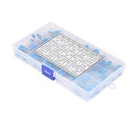 Ceramic Capacitor Assortment High Voltage 0.1nF to 22nF 300pcs 15 Values Compact Electronic Components for DIY Projects and Professionals Transparent Storage Box
