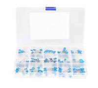 Ceramic Capacitors High Voltage 180Pcs 15 Value 1kV Assortment Kit Compact Stable Capacitance for Electronic Professionals Enthusiasts Blue