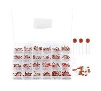 Ceramic Capacitors Set Pack of 960pcs 24 Different Values for Precise Electronics and High Frequency Applications Compact Set