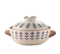Ceramic Casserole, Japanese Clay Pot Donabe Stone Rice Pot with Lid, Earthen Pot Stockpot Ceramic Casserole Cooker Healthy Cookware Stove Pot Soup Hot Pot