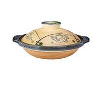 Ceramic Casserole Pot with Lid, 18 cm Stew Pot for Soups and Dolsot Bibimbap