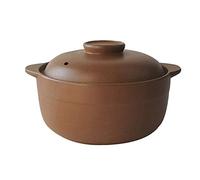 Ceramic Casserole Pot with Lid, Handmade Clay Dish for Slow Cooking, 1.69 Quart, Ideal for Onion Soup and Stews