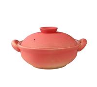Ceramic Casserole, stew Pot, Round Dish, Japanese Soup, Clay, Earthenware, Cooking pots with lid(1.5L)