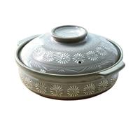 Ceramic Casserole with Lid, High-Temperature Resistant Cooking Pot for Gas Stoves, Serving Soup, Rice, and Braising Dishes, 4.5 Quart Capacity