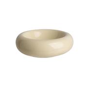 Ceramic Cat Bowl Pet Feeders Food Bowl Anti-tipping Drinking Water Snack Container(Beige)