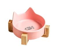 Ceramic Cat Dish Safe Cats Ear Shape Cute Anti-Overflow Food