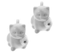 Ceramic Cat-Shaped Milk Jug Ceramic Pitcher 50ml 2pcs White