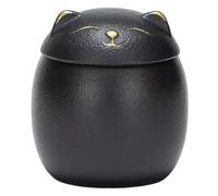 Ceramic Cat Urns, Dog Ashes Keepsake Container, Waterproof Memory Box With Secure Lid, Decorative Display Piece, Paw Print Design, 10.7/10.7/12.5cm, For Table, Shelf, Mantel
