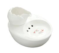 Ceramic Cat Water Fountain, 1L USB Ceramic Automatic Circulating Pet Drinking Fountain with Ultra-Quiet Pump and Filter, 35 Oz Water Capacity & Whisper-Quiet Water Flow, for Cats and Small Dogs