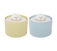 Ceramic Cat Water Fountain - Intelligent Circulating Dispenser | 1.2L Capacity With Anti Dry Burn Filter, Automatic Quiet Circulating For USB Powered Anti Dry Burn, Dishwasher Safe Pet Fountain