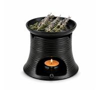 Ceramic Cedar and Zen Burner, Aromatherapy Stove and Essential Oil Burner for Tea Lovers, Zen Incense Wax Melt Burner and Teapot Warmer Kit for Meditation, Relaxation and Home Spa Decor