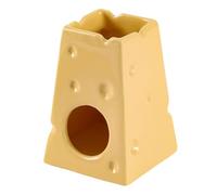 Ceramic Cheese Hamster Water Bottle No Drip Leak Proof Design With For/Dwarf Hamsters Gerbils Drinking&Hideout Habitat Easy Clean Ceramic (Kettle Shelter Food Bowl. ByT118 (C, 9x9x13cm)