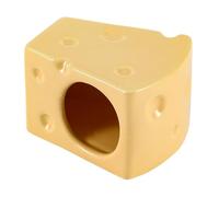 Ceramic Cheese Hamster Water Bottle No Drip Leak Proof Design With For/Dwarf Hamsters Gerbils Drinking&Hideout Habitat Easy Clean Ceramic (Kettle Shelter Food Bowl. ByT118 (B, 8.5x8x6cm)
