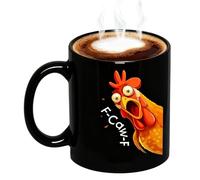 Ceramic Chicken Coffee Cups 350 ml with Ergonomic Handle, Fun and Drinking Cups | For Women, Birthday, Christmas, Office, Home, School, Dorm, Tea, Milk, Water, Juice,
