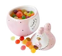 Ceramic Chicken Jar with Lid - Large Decorative Storage Box for Candy, Snacks, or Eggs, Handcrafted Kitchen Organizer with Farmhouse Charm, Perfect for Counter Display, Living Room, or Apartment Home