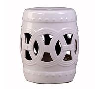 Ceramic Chinese Drum Garden Stool, Glazed Classic Decorative Ceramic Garden Stool Retro, Traditional Outdoor Furnishing for Garden Patio Lawn and Courtyard Home Leisure Layout (C)