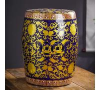 Ceramic Chinese Drum Pier Garden Stool, Glazed Classic Decorative Ceramic Garden Stool Accent Frame, Elegant Household Furniture for Living Room Balcony Indoor Leisure Daily Arrangement (Dar