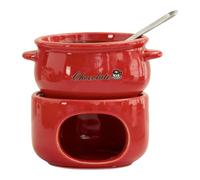 Ceramic Chocolate Warmer Practical Melting Cup with Fork for Homes Kitchen and Sweet Treats Making Chocolate Toastier for Baking