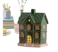 Ceramic Christmas House,Ceramic House Desktop Decoration,Christmas Desktop Decoration - For Holiday Home Tabletop Shelf Party Seasonal Display Country House