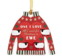 Ceramic Christmas Jumper Christmas Tree Decoration - One I Love