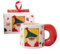 Ceramic Christmas Mug, Santa Claus Coffee Cups, Funny Cup Festival Gifts Mugs for Tea, Milk, and Hot Chocolate, Cute Christmas Coffee Cup Christmas Gift for Women Men Kids with Gift Box (Santa Claus)