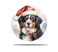 Ceramic Christmas Ornaments, 7.3Cm Bernese Mountain Dog 3D Christmas Decorations Xmas Tree Hanging Ornaments Xmas Tree Bauble For Decor Holiday Family