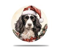 Ceramic Christmas Ornaments, 7.3Cm English Springer Spaniel Dog Xmas 3D Christmas Decorations Xmas Tree Bauble Christmas Hanging Decoration For Decor