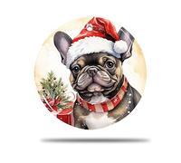 Ceramic Christmas Ornaments, 7.3Cm French Bulldog Dog 3D Ceramics Christmas Tree Decorations Christmas Hanging Decoration Tree Decorations For Holiday Indoor Gift