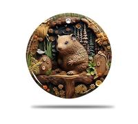 Ceramic Christmas Ornaments, 7.3Cm Mole In Tree 3D Bauble Ceramics Christmas Tree Decorations Xmas Tree Hanging Ornaments For Gift Party Decor