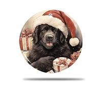 Ceramic Christmas Ornaments, 7.3Cm Newfoundland Dog Xmas 3D Ceramics Ornaments Xmas Tree Hanging Ornaments Christmas Hanging Decoration For Indoor Party Decor