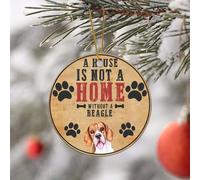 Ceramic Christmas Ornaments A House Is Not A Home Without A Beagle Party Keepsake Hanging Ornament Personalized Home Decor Keepsake
