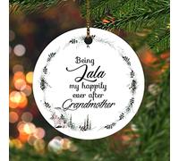Ceramic Christmas Ornaments Being Lala My Happily Ever After Grandmother Christmas Tree Pendant Customized Home Decor Keepsake