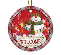Ceramic Christmas Ornaments Cute Sock Dog Custom Name Dear Santa We'Ve Been Very Good Dogs This Year Christmas Tree Hanging Ornament Home Decor Personalized Keepsake