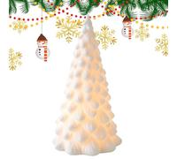 Ceramic Christmas Tree With Lights - Desktop Decoration, Winter White Tree That Lights Up