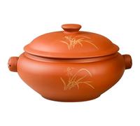 Ceramic Clay Cooking Pot Porcelain Soup Bowl Handle Cooking Casserole Steaming Restaurant Cookware Cooker Stock Noodle Stew Steam,Purple Food With Chicken Meat Steamer Salad
