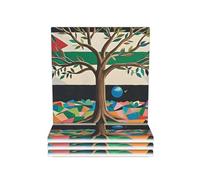 Ceramic Coasters for Drinks Heat Resistant Ceramic Coasters set of 4 Tree of Life Palestinian Flag Coasters Desktop Protection Pad Coffee Cup Mat Tabletop Protection Mat for Home Decor