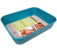 Ceramic Coated Non Stick Lasagna Roaster Dish Pan 13x10x3 inch, Blue