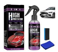 Ceramic Coating Car, 3 in 1 High Protection Quick Car Coating Spray, 100ml Coating with Sponge and Towel, Long-Lasting Paint Protection and Surface Restoration, Super Hydrophobic