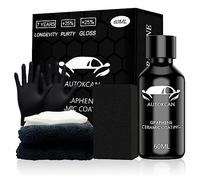 Ceramic Coating Car Nano Graphene Coating Car Liquid Glass Car Coating 10 Years of Long Lasting Protection, High Gloss, Super Hydrophobic, Anti Scratch, Anti Chemical Stain Etching (60ML-10H)