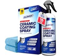 Ceramic Coating Spray Kit -(16 oz) Ceramic Spray - Shine, Seal & Protect Stainless Steal, Glass, Kitchen & Bath Surfaces - Extremely Hydrophobic - Includes 2 Micro Fiber Towels, Repels Stains & Grime