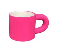 Ceramic Coffee Cup, 300ml Chubby Mug, 5.71x3.54x3.15 Inches Mug with Large Capacity, Rose Red Ceramic Cup, Kitchen Drinkware with Sturdy Build, Coffee Mugs for Home Table Use