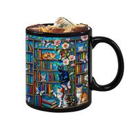 Ceramic Coffee Cup - Drinking Vessel for Hot and Cold Drinks, Ceramic Water Cup for Book Lovers | For Tea Milk Water Juice Animal Lovers Authors Reading Enthusiasts Household Apartment