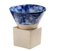 Ceramic Coffee Cups with Base 100 ml Triangular Cone-Shaped Porcelain Cup Tea Cup for Latte Household Kitchen Bar Ceramic Mug