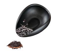 Ceramic Coffee Dosing Cup, Black Elegant Ceramic Espresso Dosing Cup Spoon Rest Tea Storage Tray Easy-Clean Single Dose Measuring Container for Coffee Beans and Loose Leaf Tea